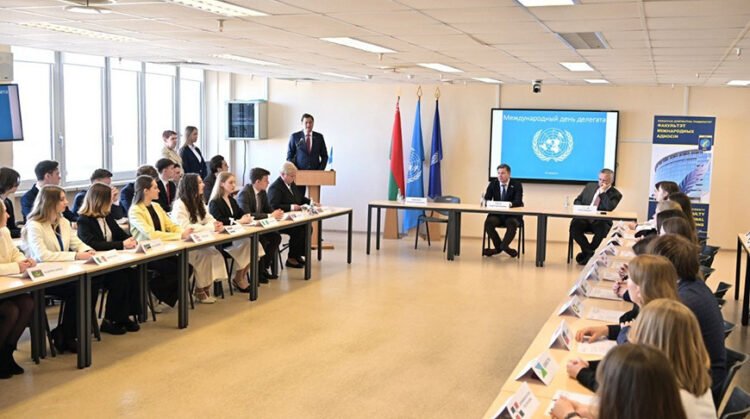 Belarus’ FM joins BSU students for International Delegate’s Day celebration 