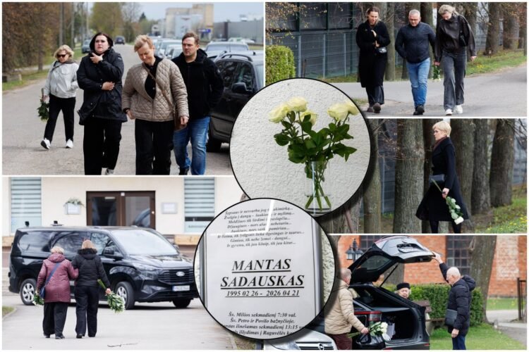 There are tears on the faces of relatives, friends and colleagues: in Panevėžys, a sensitive farewell to Mantas Sadauskas
