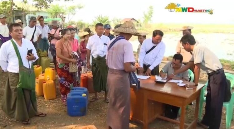 Domestic diesel supplied directly to farmers in Nay Pyi Taw at special rate