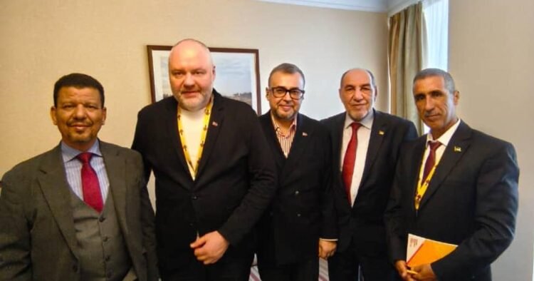 A Sahrawi delegation holds a meeting with the Just Russia Party
