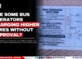 Are Some Bus Operators Charging Higher Fares Without Approval?