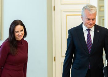 Ruginienė, who wants to shine brighter outside Lithuania, assures that she and Nausėda work as a tandem