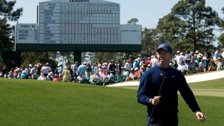 Rory McIlroy has a share of the Masters lead and a shot at making history at Augusta – again