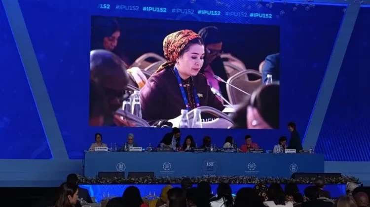 Delegates of the Mejlis of Turkmenistan participate in the Assembly of the Inter-Parliamentary Union