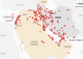 Visualizing the US-Israeli war with Iran and retaliation in maps and charts