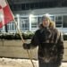 Ludvig Hammeken staged a silent protest in front of the US embassy
