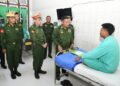 Defence Services C-in-C pays visit to comfort Tatmadaw personnel, families in Kengtung