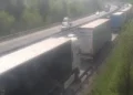 Traffic jam from Vrhnika to Postojna