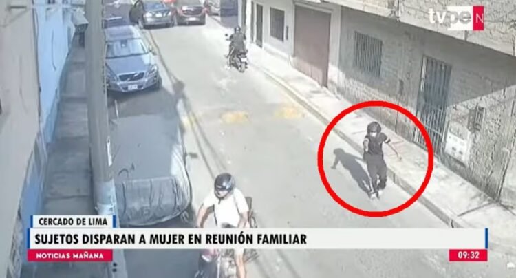 Woman is wounded by a gunshot during a family reunion in Cercado de Lima