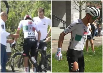 Isaac del Toro suffered a muscle tear in his right thigh after retiring from Itzulia