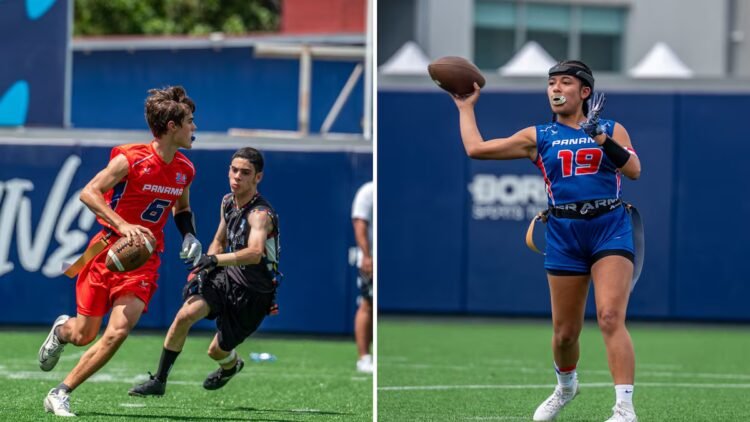 Panamanian flag football gives a coup of authority at the start of South Americans