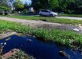 Sewage spill on South Boulevard accumulates months of pollution