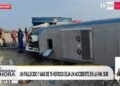 Pisco: Crash between tourist bus and truck leaves one dead on the Panamericana Sur