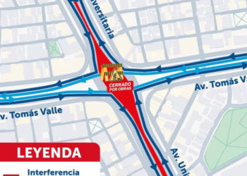 ATU: Detours announced at the intersection of Universitaria and Tomás Valle due to road works