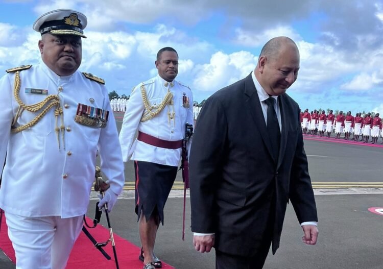 King Tupou VI arrives in Fiji for Ratu Nailatikau State Funeral