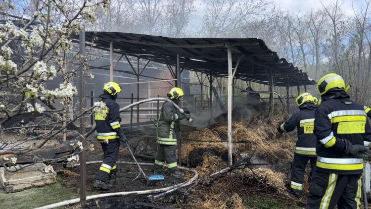 Fire in Chisinau: a barn caught fire on the territory of a stable