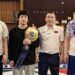 Mongolian Freestyle Wrestler Wins Championship Gold Belt