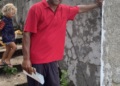 Nguna villager builds seawall against sea level rise