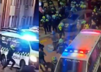 Video shows the exact moment when a patrol runs over a man in the middle of the lynching of the alleged abuser of a 10-year-old girl in Bogotá