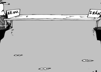 Mil cartoon from April 13: Dialogue table