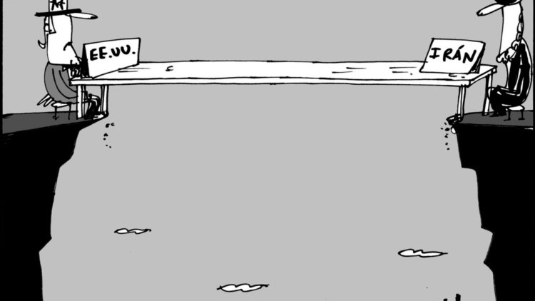 Mil cartoon from April 13: Dialogue table