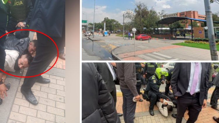 Video of the exact moment of the shooting in front of the Registraduría and Mindefensa, in Bogotá: they tried to flee near the TransMilenio station