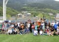 Families and young people participate in the open doors of the National Stadium
