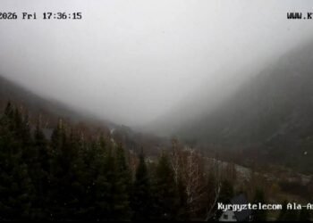 It’s snowing in the Ala-Archa natural park