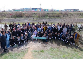 In the rhythm of “Taza Kazakhstan: Presidential Broadcasting Company the whole team went out to cleanup in Astana