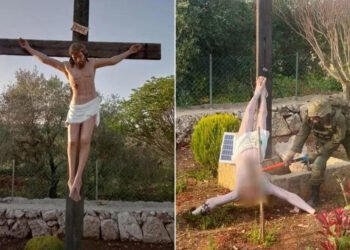 They condemn the act of an Israeli soldier who vandalized a statue of Christ