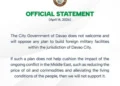 Manila Bulletin – Davao City rejects US military facilities