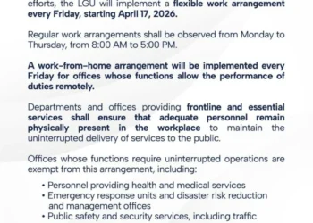 Manila Bulletin – Davao City to implement flexible work setup starting April 17