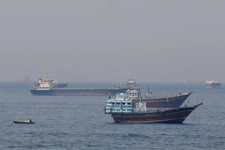 Iranian oil tankers are clustering just shy of US blockade line
