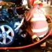 Car demolishes road dividers, crashes into pole and catches fire; PMT reports three injuries