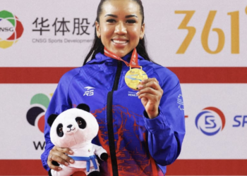 Venezuelan Yorgelis Salazar won gold in the Chinese Karate Premier League
