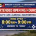 Gray’s Farm and Clare Hall Health Centres Now Offering Extended Hours Until 9PM