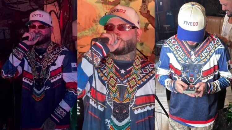 Farruko and her ‘look’ inspired by the Emberá culture, designed with AI, to present her album Manda la Plena MOH in Panama