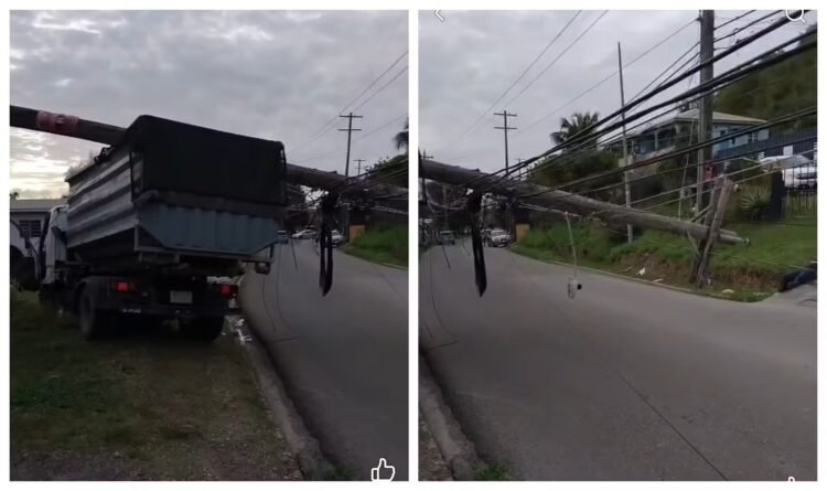 VIDEO: Truck Crash Brings Five Islands to a Standstill, Power Lines Down and Motorists Trapped