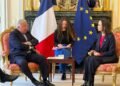 María Corina Machado meets with the president of the French Senate to talk about transition and elections in Venezuela