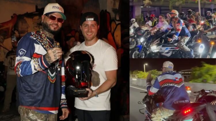 Farruko launches ‘Manda la plena MOH’ with a motorcycle caravan on the coastal strip in Panama