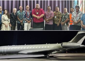 Private Jet at Faleolo belonged to American Billionaire Ted Waitt