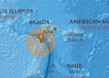 Felt Earthquake Mag 6.1 – No Tsunami Warning for Samoa