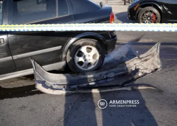 An accident involving 4 vehicles took place on Myasnikyan Avenue in Armenia. three people sought medical help at 14:54, April 23