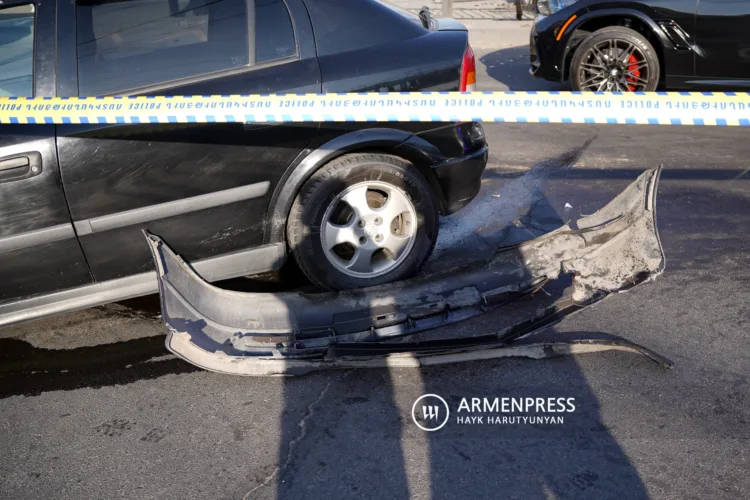 An accident involving 4 vehicles took place on Myasnikyan Avenue in Armenia. three people sought medical help at 14:54, April 23