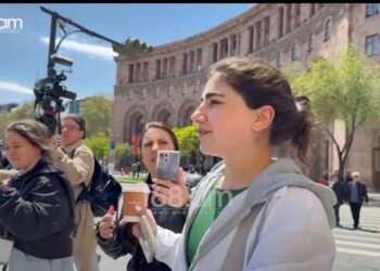 Attacking a person like this is a bit wrong. Mariam Pashinyan to journalists