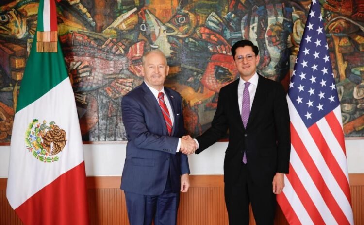 Foreign Minister Roberto Velasco meets with Ambassador Ronald Johnson