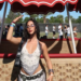 María Chacón shines at Coachella with a miniskirt set