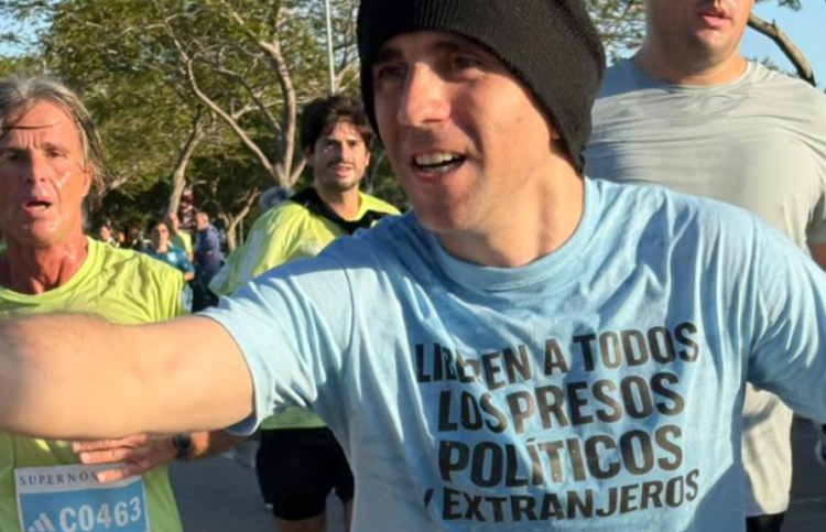 Nahuel Gallo ran 10 kilometers against the oblivion of political prisoners in Venezuela