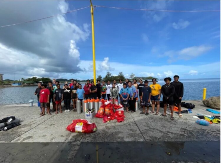 Youth Divers Lead Earth Month Effort with Underwater Clean Up in Koror