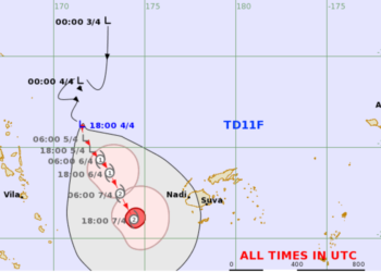 Cyclone to track west of Fiji
